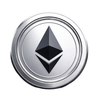 Elemento grafico sospeso raffigurante la moneta di Ethereum (ETH)