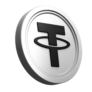 Sezione informativa della piattaforma con grafico della moneta Tether USDT